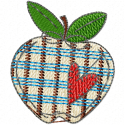 Apple Embroidery Design 10